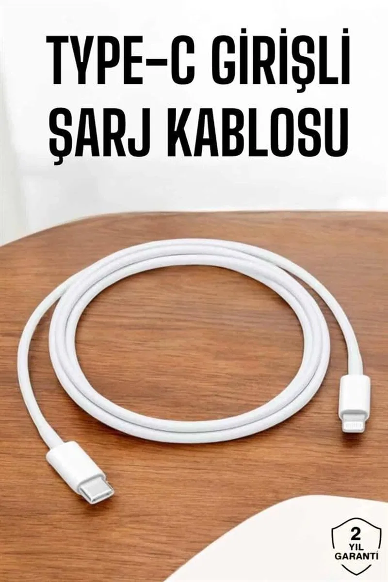 Iphone İos Uyumlu Hızlı Şarj Kablosu Type C To Lightning 12 13 14 15 Pro Max görsel 2