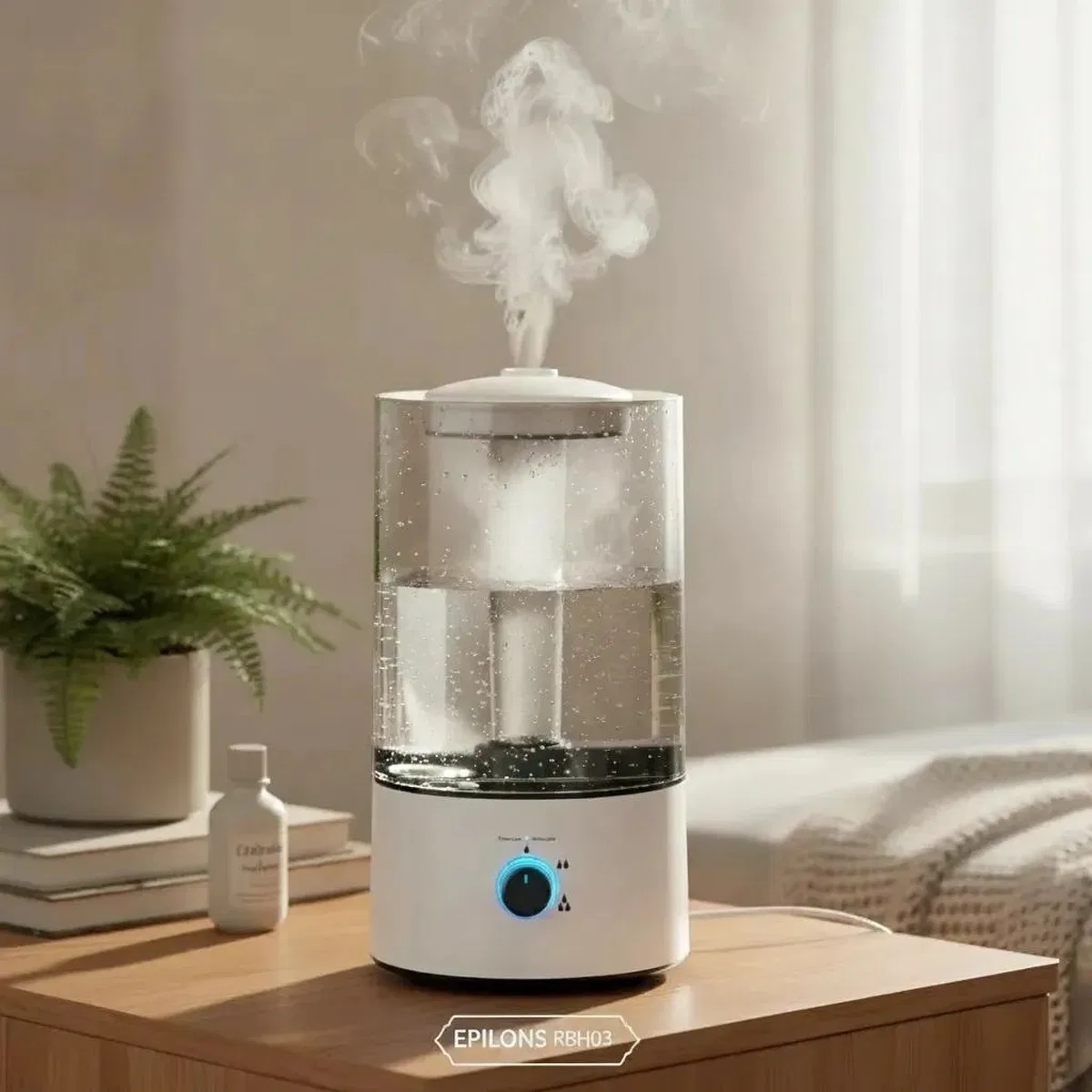 Rbh-04 Ultrasonik Hava Nemlendirici 4 Litre Buhar Makinesi Aroma Difüzörü - Otomatik Kapanma görsel 3