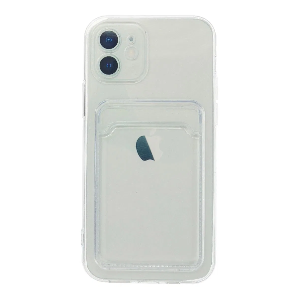 Apple İphone 12 Kılıf Kart Şeffaf Silikon - Şeffaf görsel 2