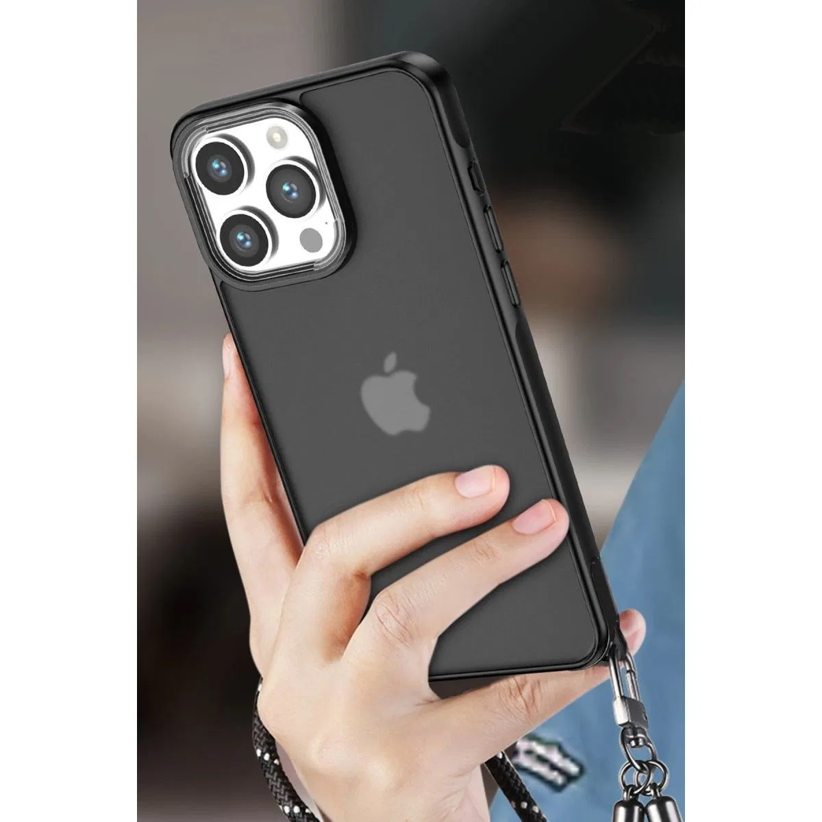 Apple İphone 12 Kılıf Elegant Kapak - Pudra görsel 3