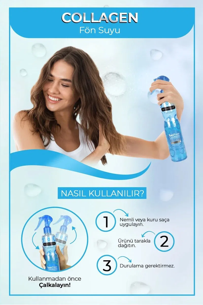 Kolajen Çift Fazlı Kondisyoner Fön Suyu 400 ML - mrfs görsel 2
