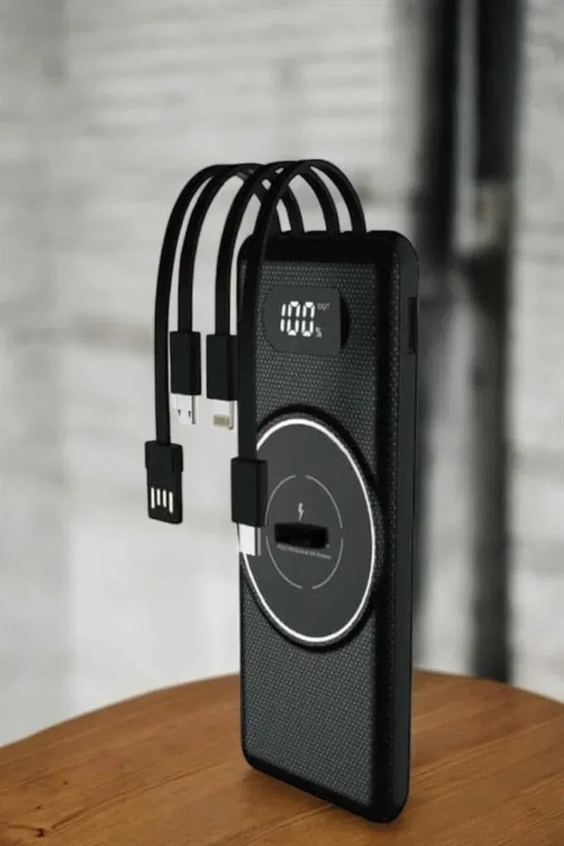 Hızlı Şarj Dijital Göstergeli Powerbankli Çoklu Şarj Özelliği görsel 2