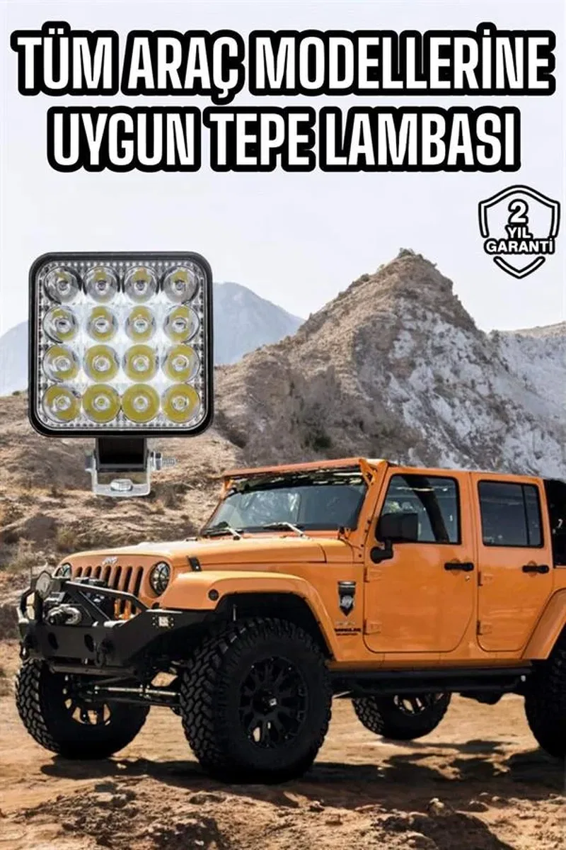 Tepe Lambası Tüm Araç Tiplerine Uygun Sis Lambası 16 Led Beyaz Renk görsel 2