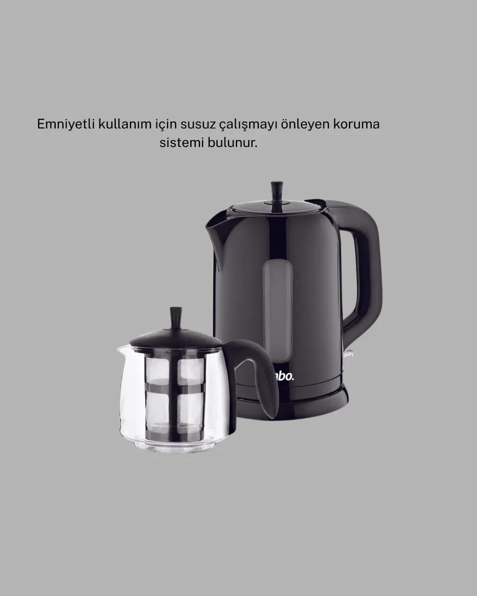 Çaycı Cam Demlikli 1800W Güçlü ve Sıcak Tutmalı Elektrikli Çay Makinesi görsel 3
