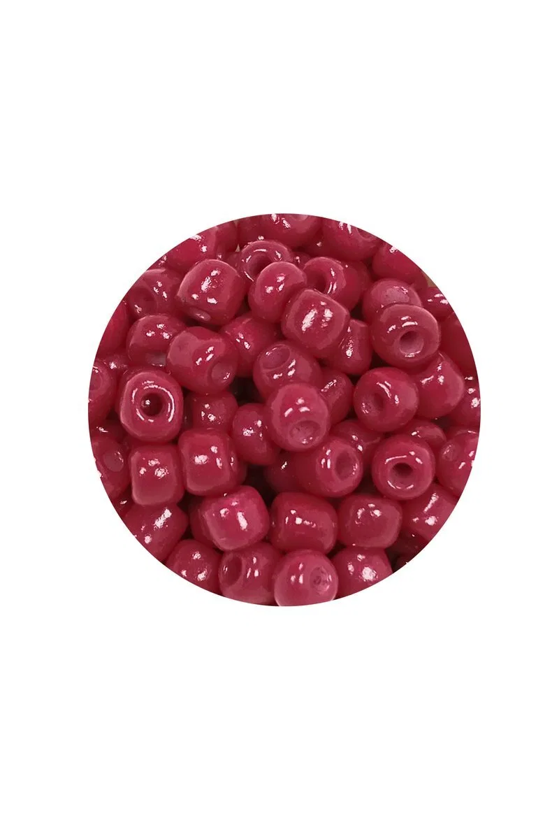 Dökme Cam Kum Boncuk Büyük Boy (6/0) 4 mm - 60 Gram - Bordo - BNC133 görsel 2