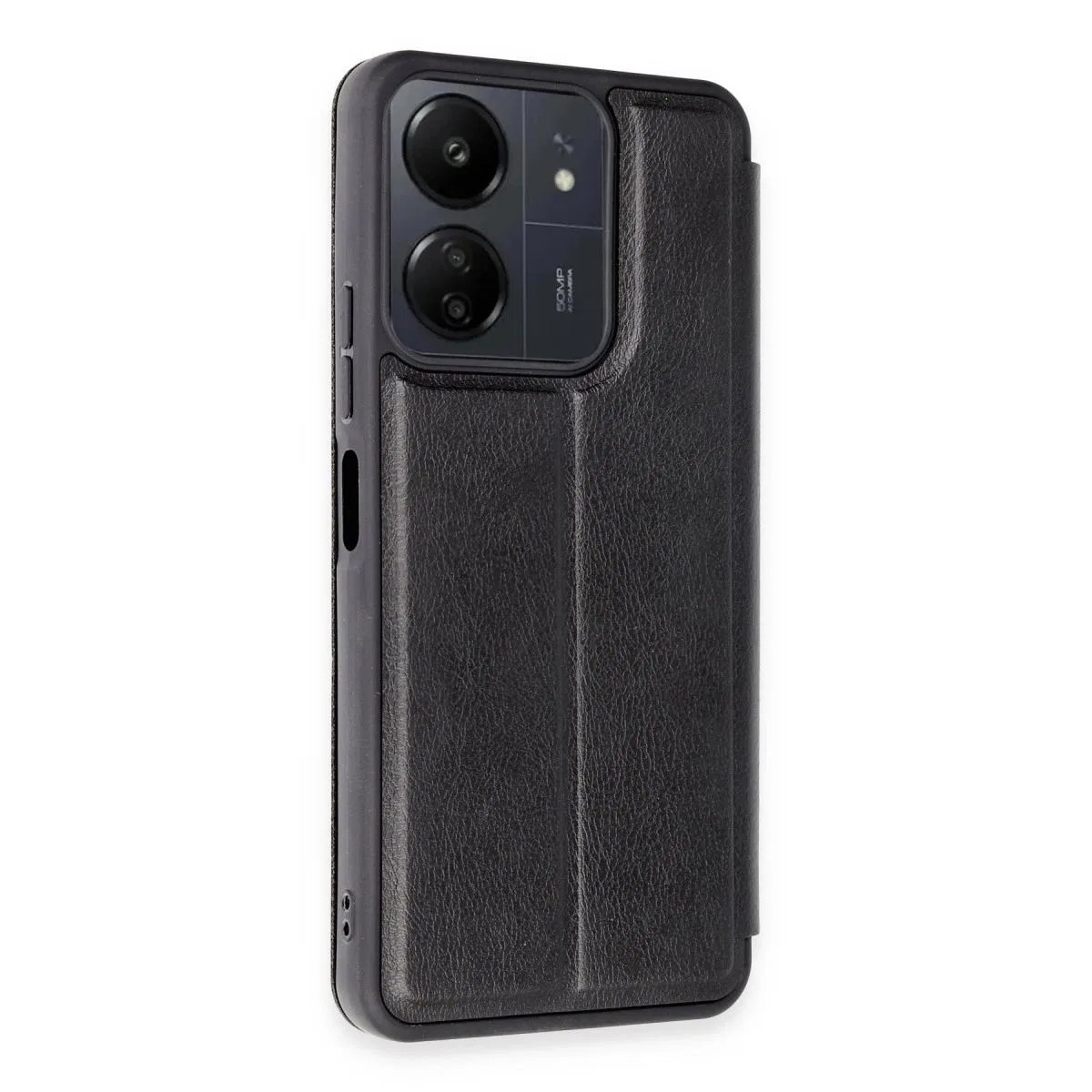 Xiaomi Redmi 13c Kılıf Flip Cover - Siyah görsel 2