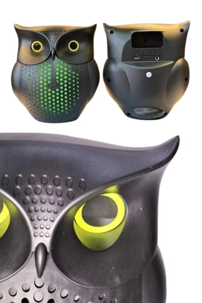TWS Bluetooth Hoparlör Baykuş Tasarımlı Taşınabilir RGB Işıklı Uzun Pil Ömrü görsel 3