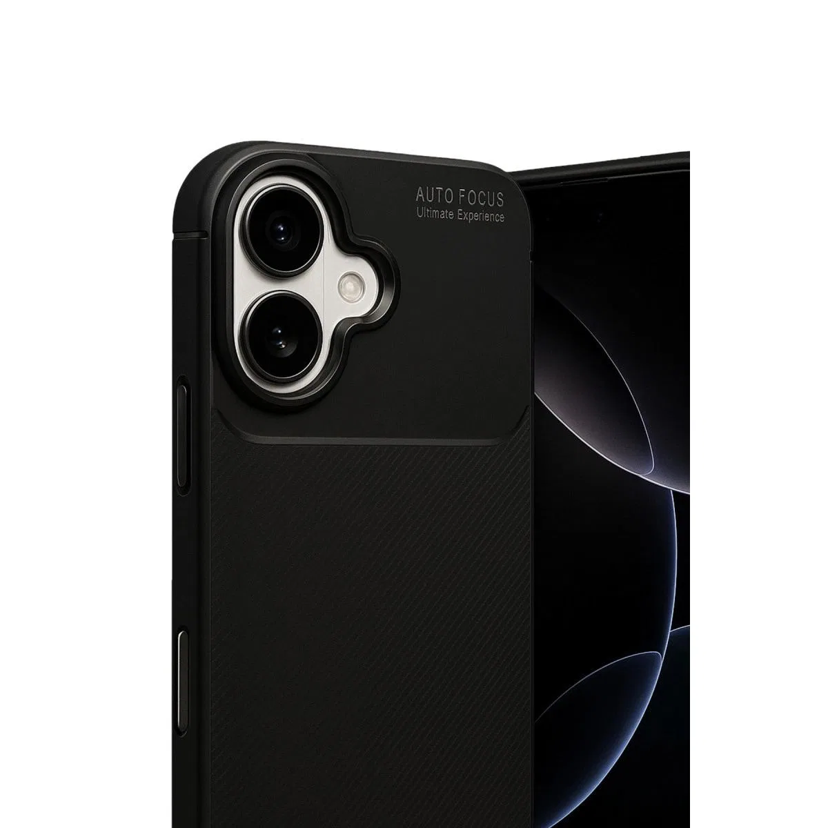 Apple İphone 17 Auto Focus Karbon Kapak - Siyah görsel 3