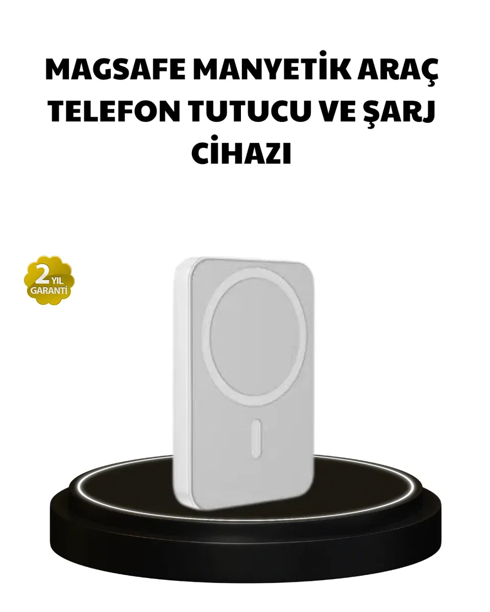 Manyetik Kablosuz Powerbank – iPhone 12/13/14/15 Uyumlu, Hızlı Şarjlı, Ultra Hafif