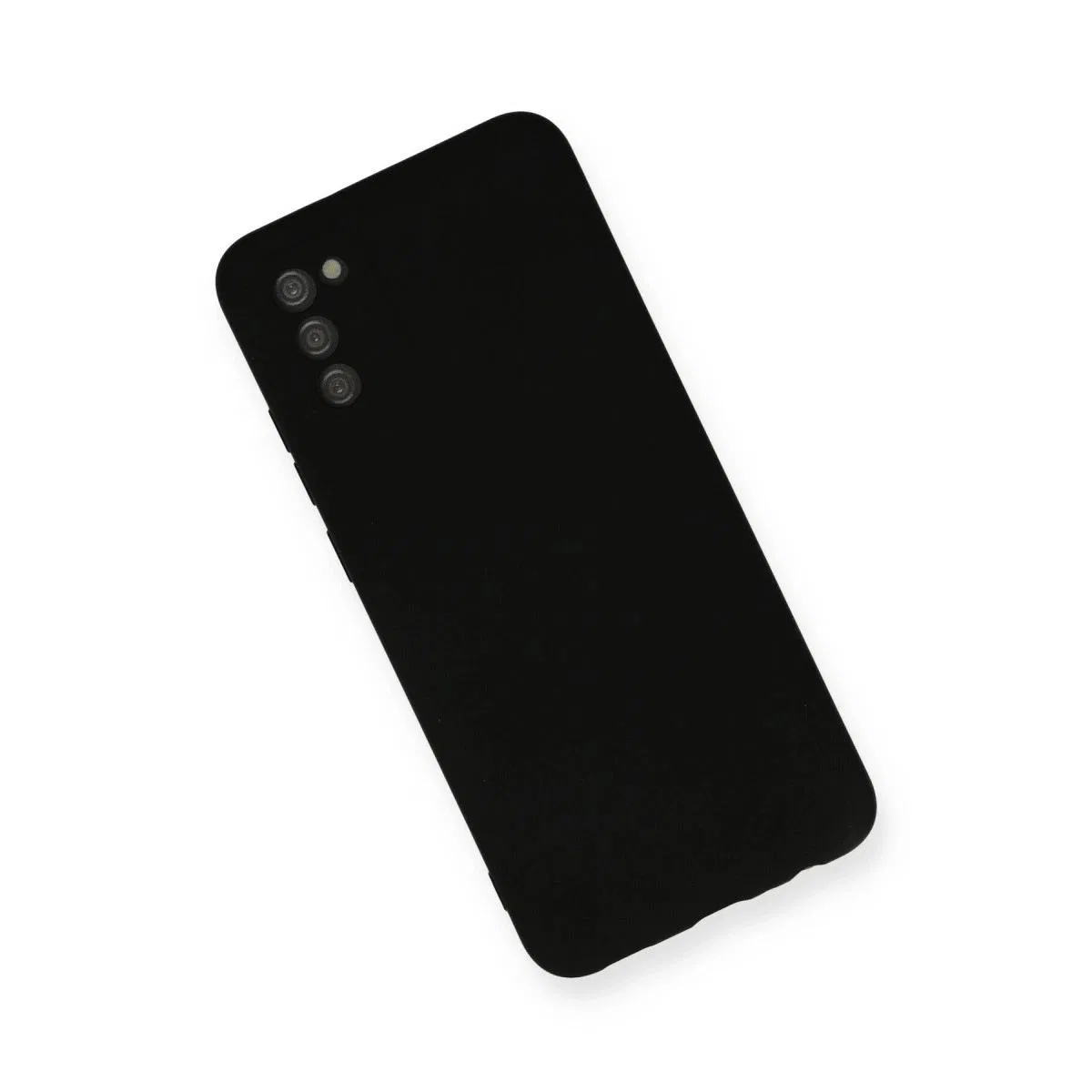 Samsung Galaxy A03s Kılıf Nano İçi Kadife Silikon - Siyah görsel 2