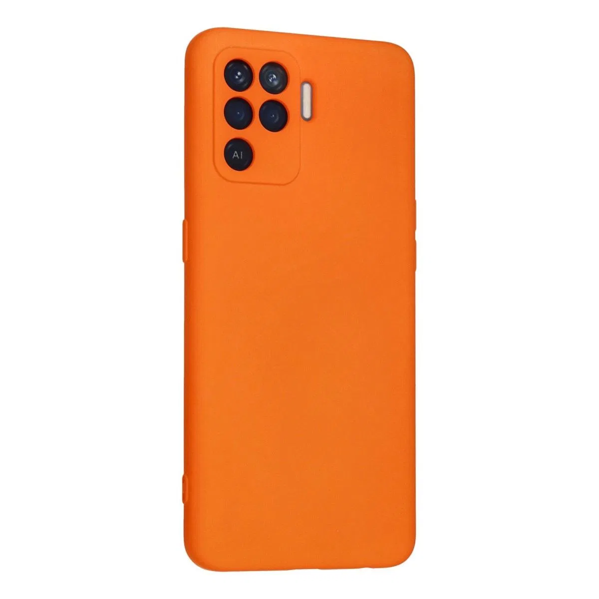 Oppo Reno 5 Lite Kılıf Nano İçi Kadife Silikon - Turuncu görsel 2