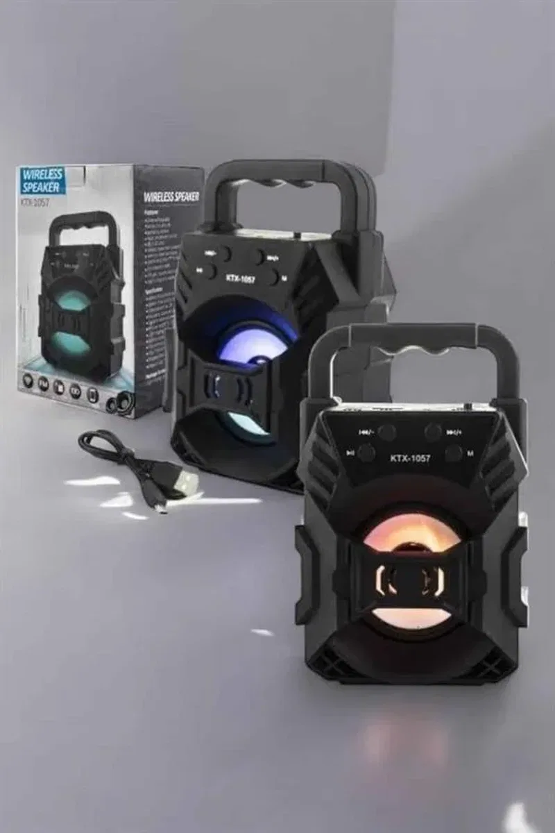 Işıklı Bluetooth Hoparlör Müzik ve Renkli Işık Taşınabiilir görsel 4