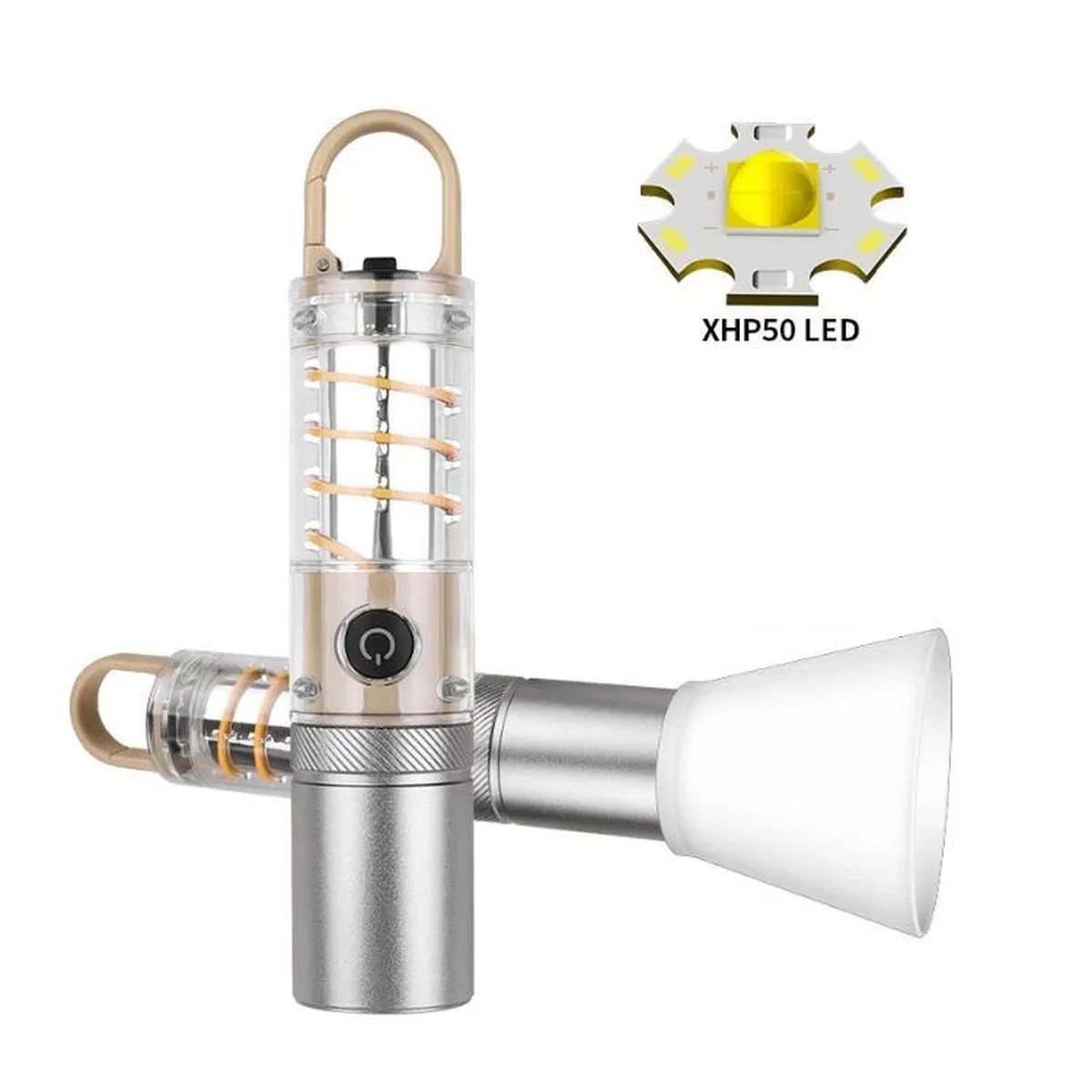 Ps-8915 10w Zoomlu Led Powerbank Özellikli Şarjlı Kamp El Feneri görsel 2