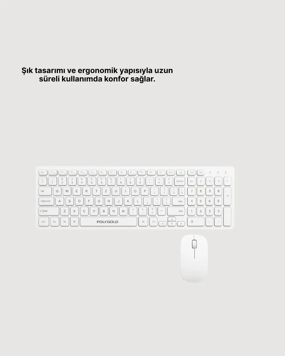 Kablosuz Klavye ve Mouse Seti - Ergonomik Tasarım, Sessiz Kullanım, Geniş Uyumluluk görsel 4