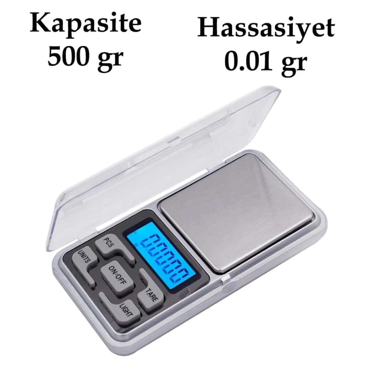 Crown Dijital Göstergeli Hassas Elektronik Kuyumcu Cep Terazisi (500 Gr-0. 01)