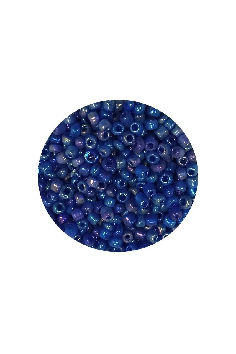 Dökme Cam Kum Boncuk (11/0) 2 mm - 60 Gram - Koyu Mavi - BNC052 görsel 2