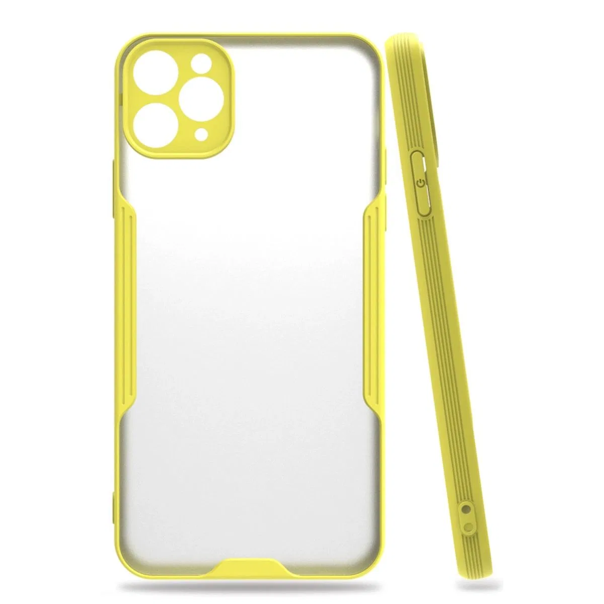 Apple İphone 11 Pro Max Kılıf Platin Silikon - Sarı