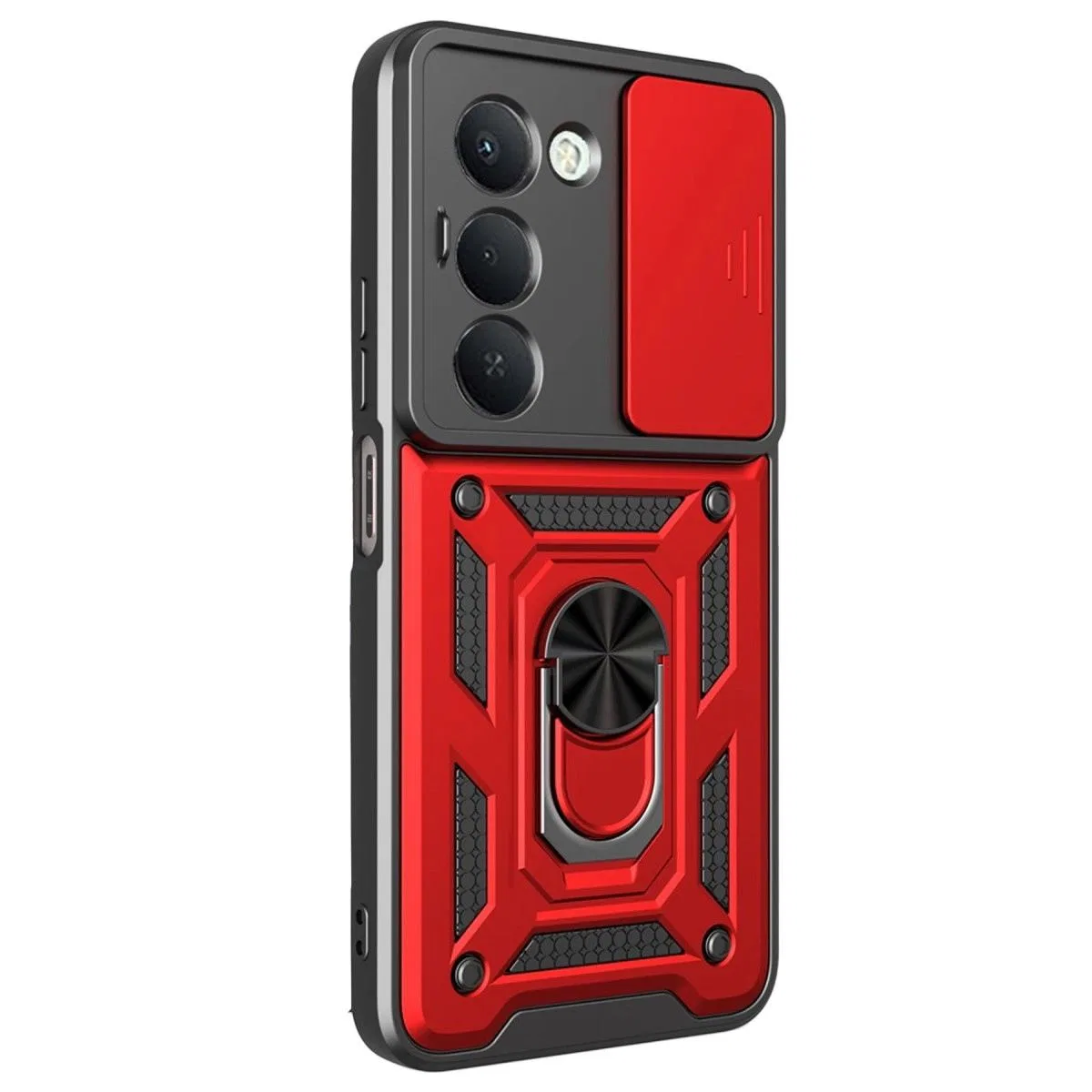 Xiaomi Redmi 15 4g Pars Lens Yüzüklü Silikon - Kırmızı görsel 3