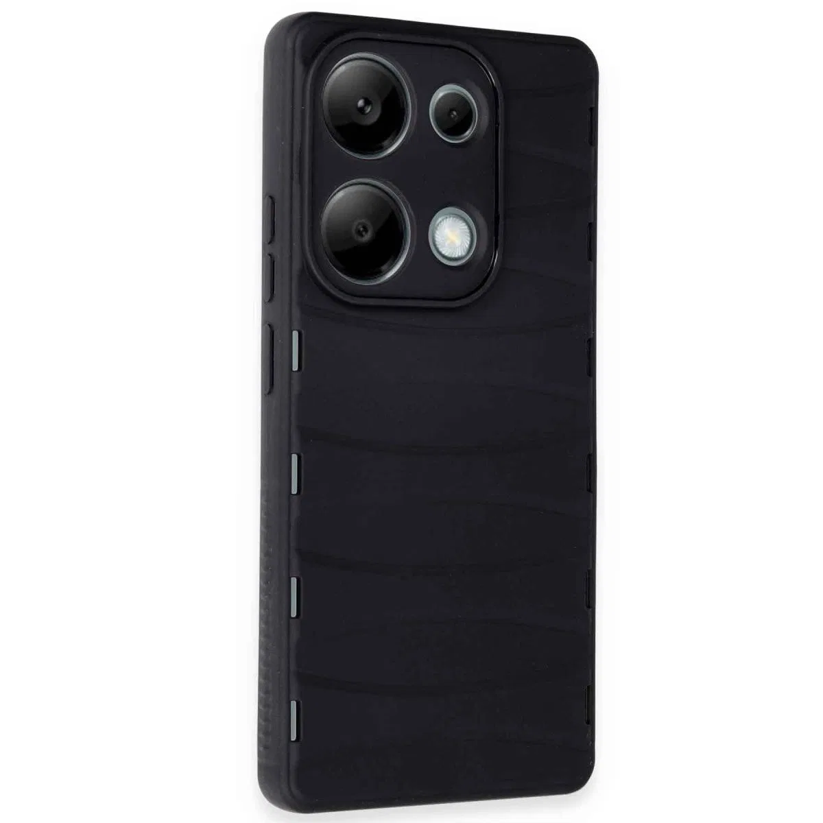 Xiaomi Redmi Note 13 Pro 4g Kılıf Bibercas Silikon Kapak - Siyah görsel 2