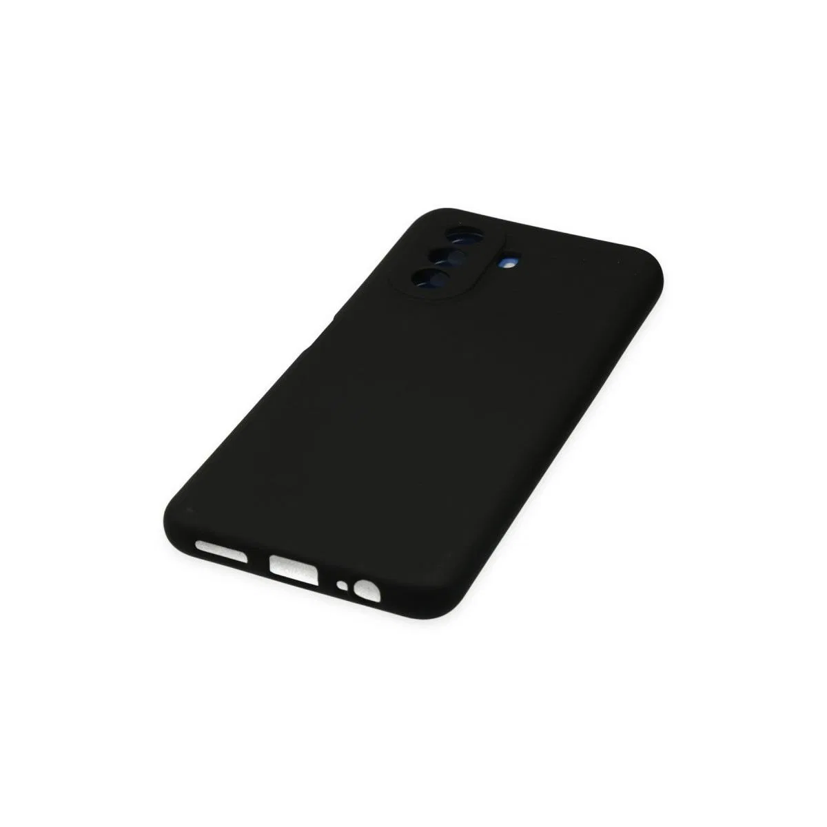 Huawei Nova Y70 Kılıf Nano İçi Kadife Silikon - Siyah görsel 4