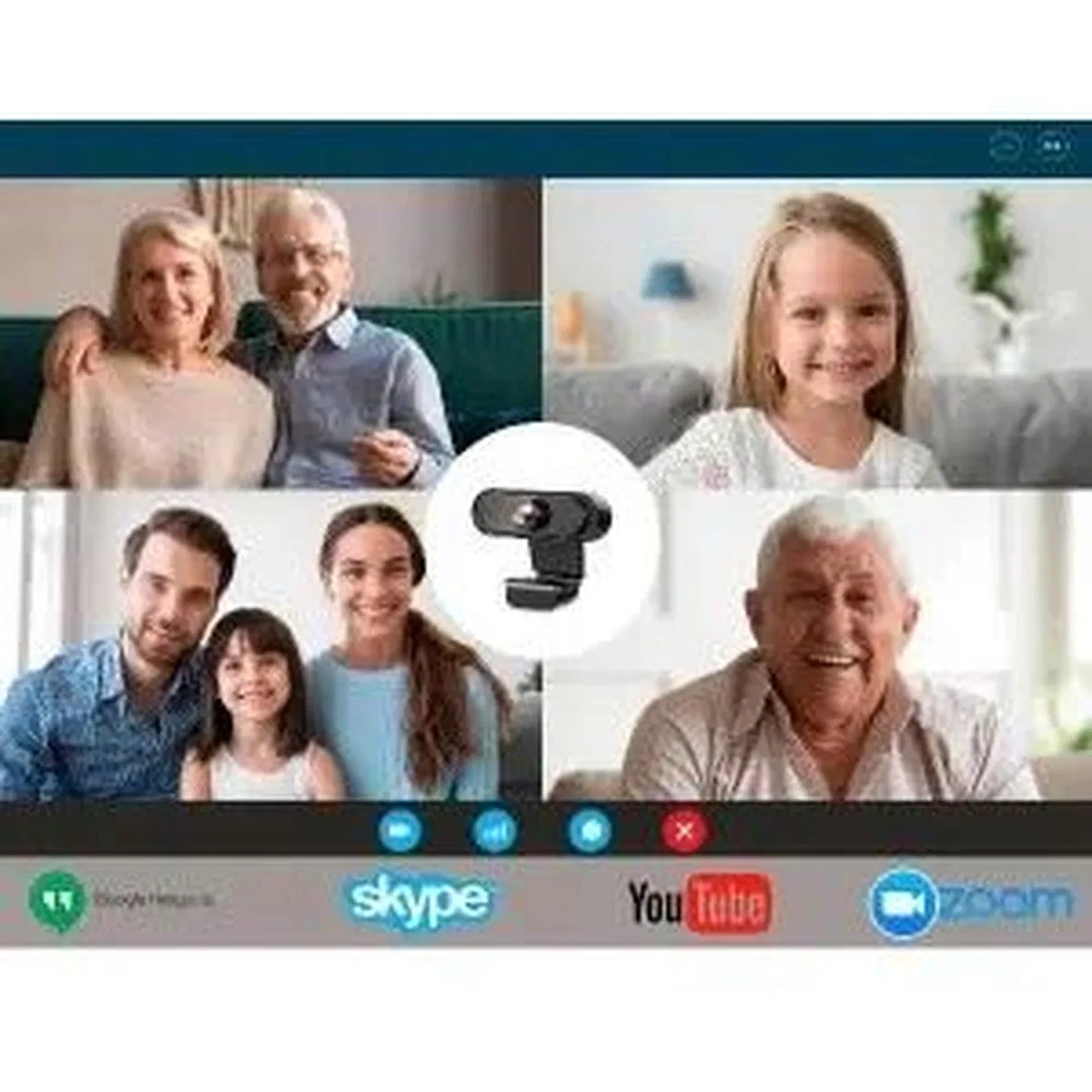Webcam Orjınal 1080p Hd Konferans Kamera Dahili Mikrofon Görüntülü Sohbet Yayın Kamerası Hd Video Ae-112 görsel 3