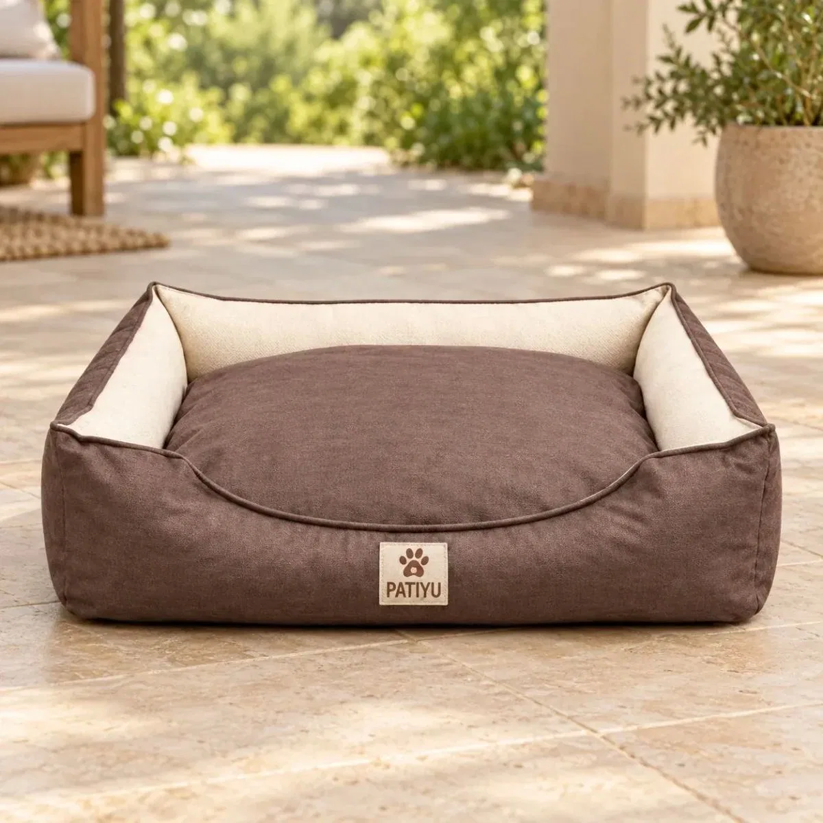 Kedi Köpek Yatağı Aura Premium Yatak - Kahverengi / Large