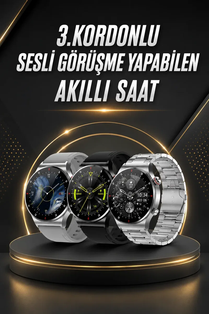 Akıllı Saat Uyku ve Sağlık Takibi NFC Uyumlu Bluetoooth Bağlantılı Android İOS Uyumlu