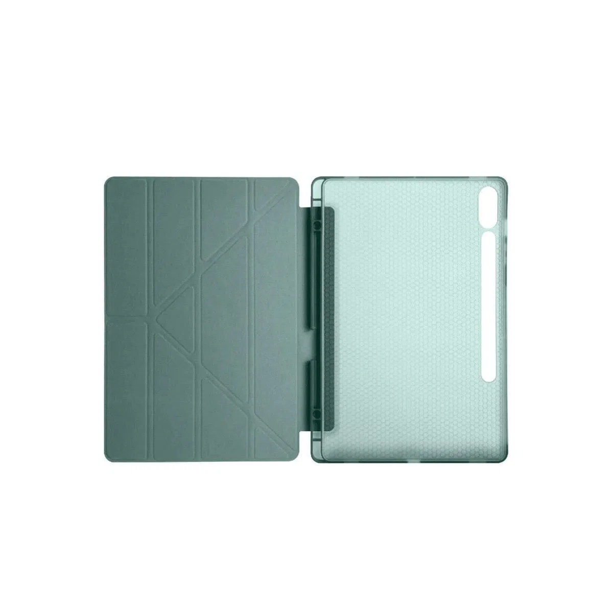Samsung Galaxy X510 Tab S9 Fe 11 Kılıf Kalemlikli Mars Tablet Kılıfı - Koyu Yeşil görsel 3