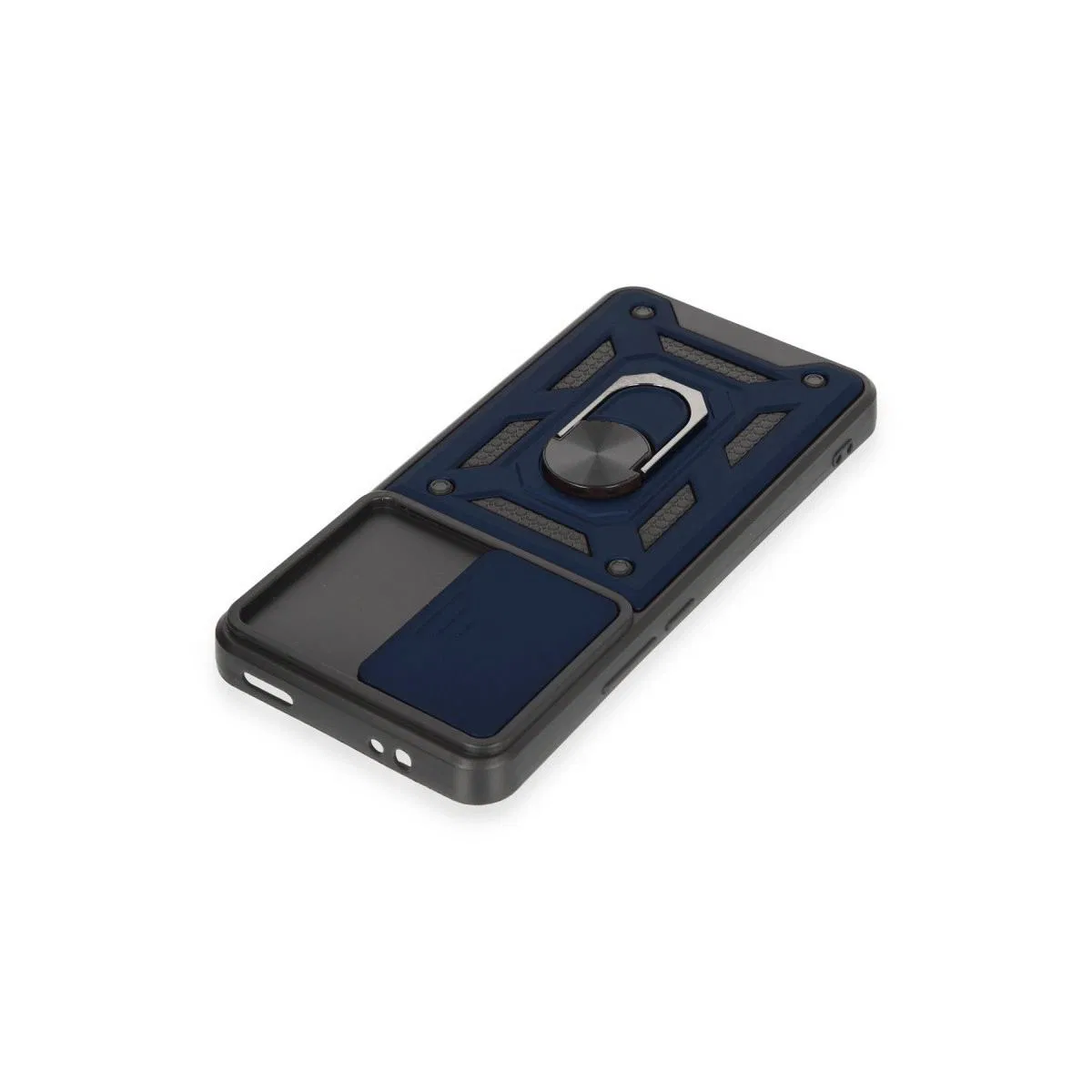 Xiaomi Mi 12t Pro Kılıf Pars Lens Yüzüklü Silikon - Lacivert görsel 4