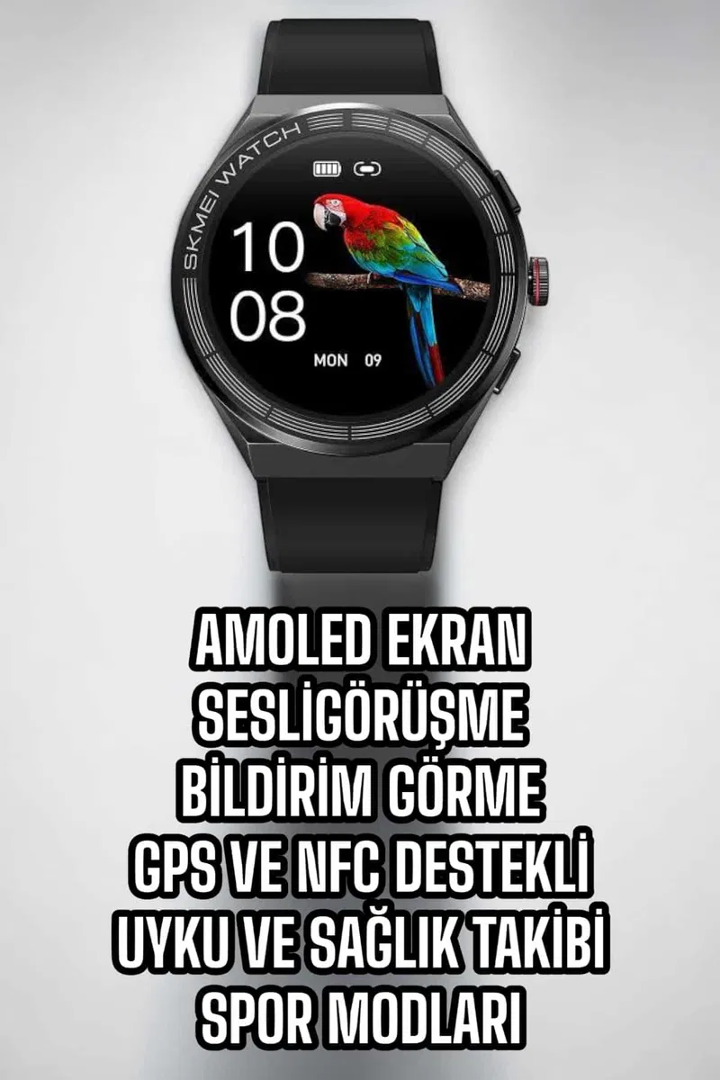 Akıllı Saat Dokunmatik Ekran Sesli Görüşme ve Bildirim Görme Sağlık Takibİ görsel 5