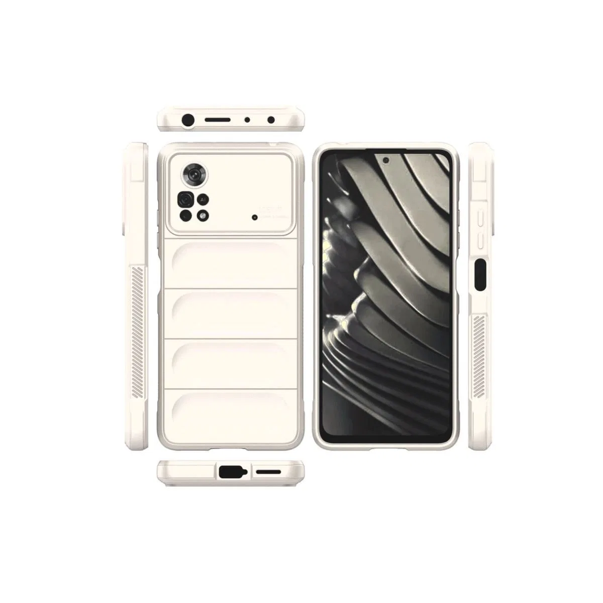 Xiaomi Poco X4 Pro 5g Kılıf Optimum Silikon - Krem görsel 2