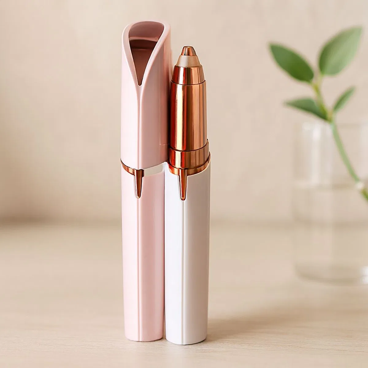 USB Şarjlı Kalem Tüy Temizleme Makinesi 18K Altın Kaplama görsel 2