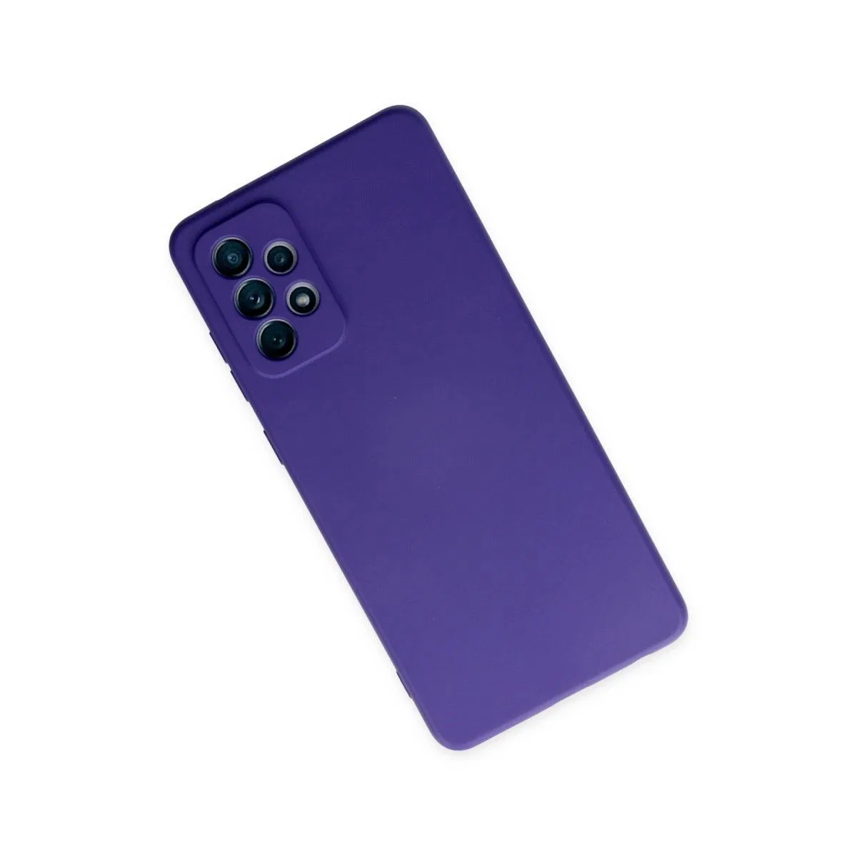 Samsung Galaxy A72 Kılıf Nano İçi Kadife Silikon - Mor görsel 3