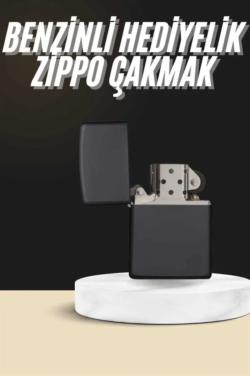 Erkeklere Özel Hediyelik Eşya Metalik Benzinli Çakmak Doldurulabilir görsel 2