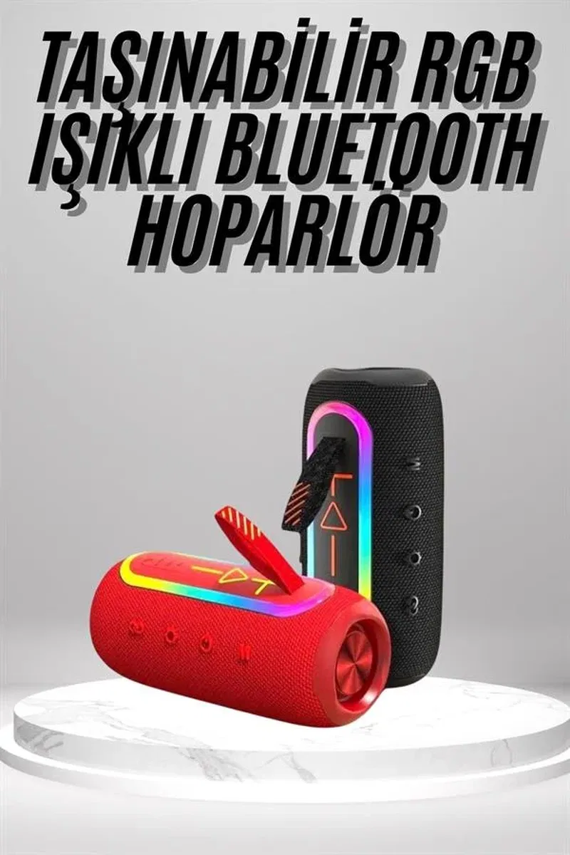 Bluetooth Hoparlör Uzun Pil Ömrü Taşınabilir Yüksek Ses Kaliteli görsel 2