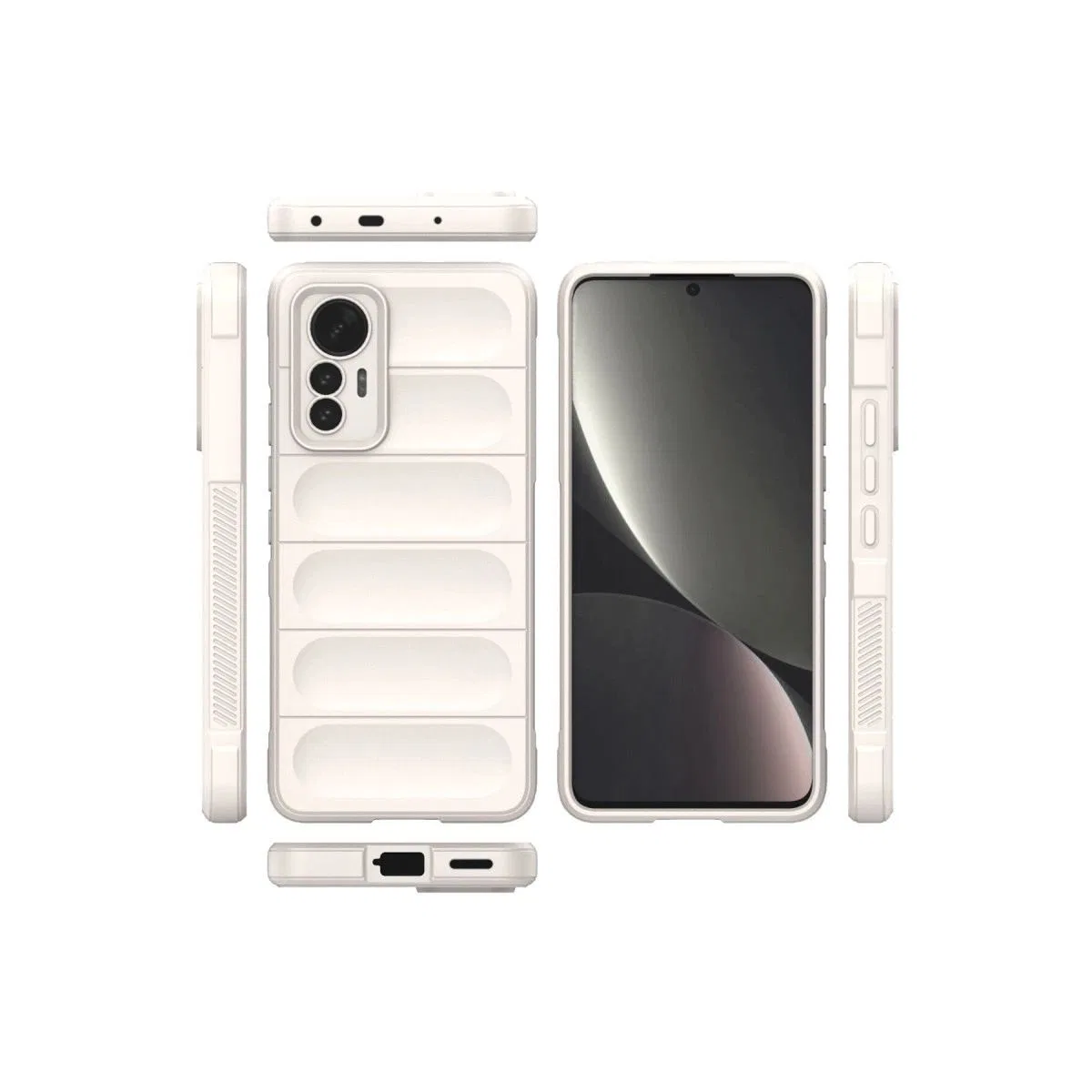 Xiaomi Mi 12 Lite Kılıf Optimum Silikon - Krem görsel 3