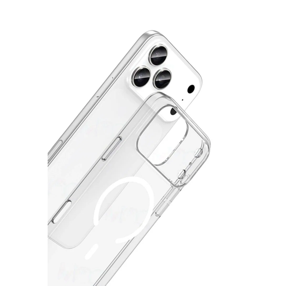 Apple İphone 17 Pro Combo Sert Şeffaf Magsafe Kapak - Şeffaf görsel 2