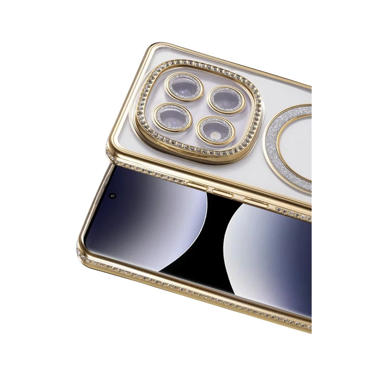 Xiaomi Redmi Note 14 Pro 5g Joke Simli Magneticsafe Kılıf - Gold görsel 2