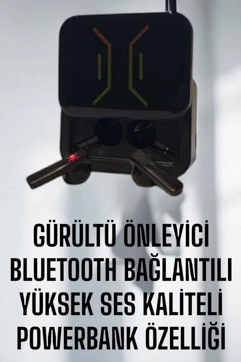 Powerbankli Bluetooth Kulaklık Yüksek Ses Kaliteli Kablosuz görsel 2