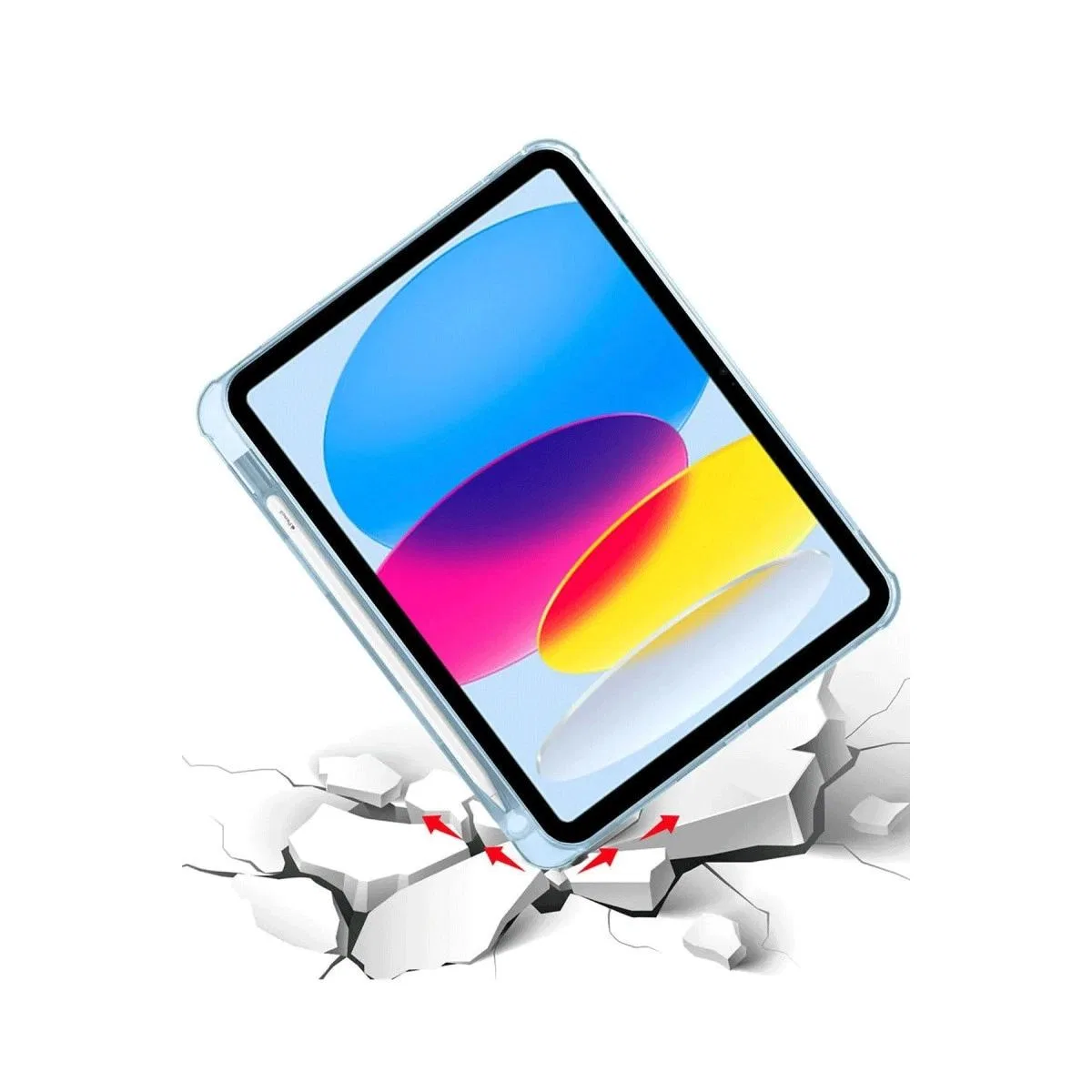 Apple İpad 2022 10. 9 (10. nesil) Kılıf Kalemlikli Mars Tablet Kılıfı - Mavi görsel 5