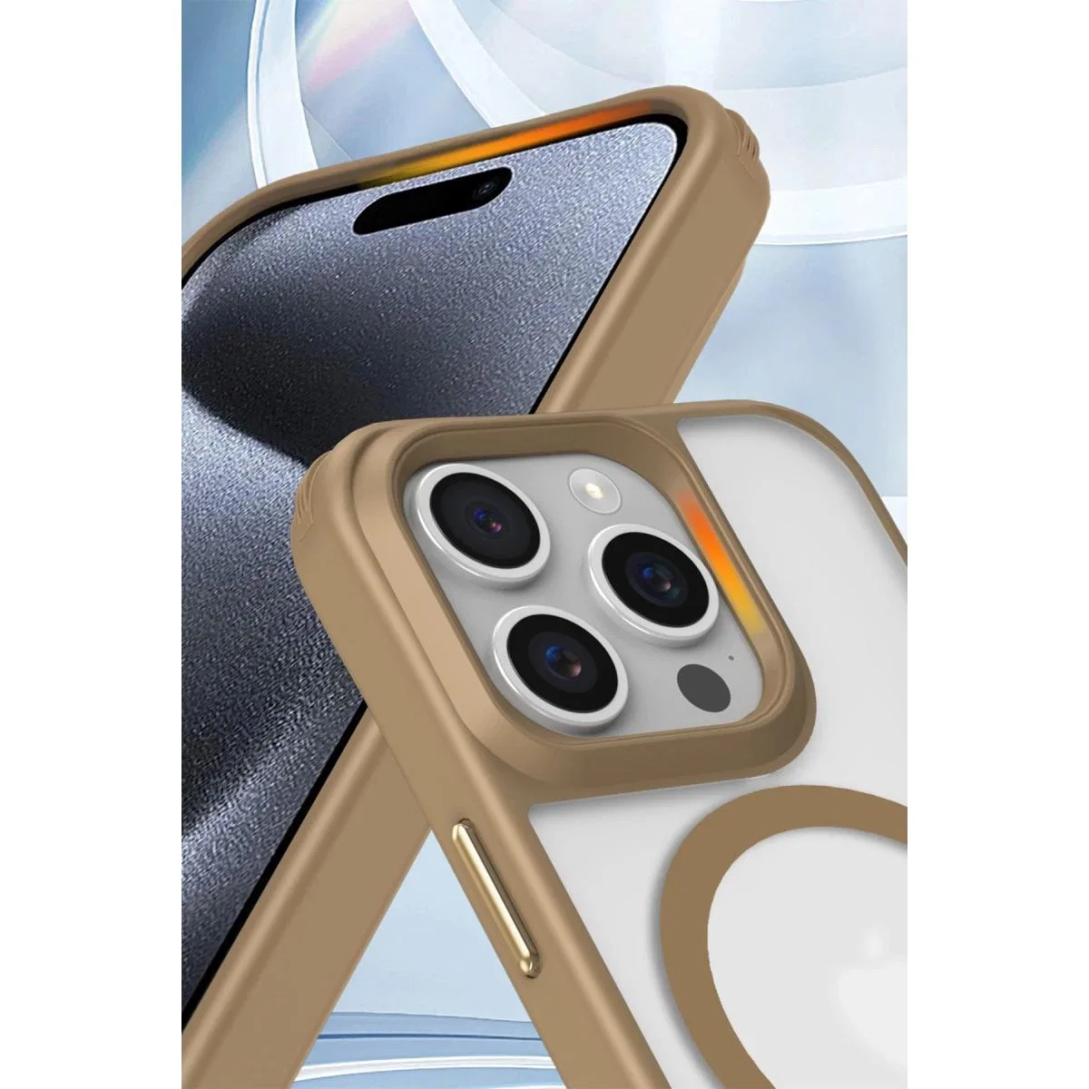 Apple İphone 16 Pro Kılıf Enka Magsafe Silikon Kılıf - Şeffaf görsel 2