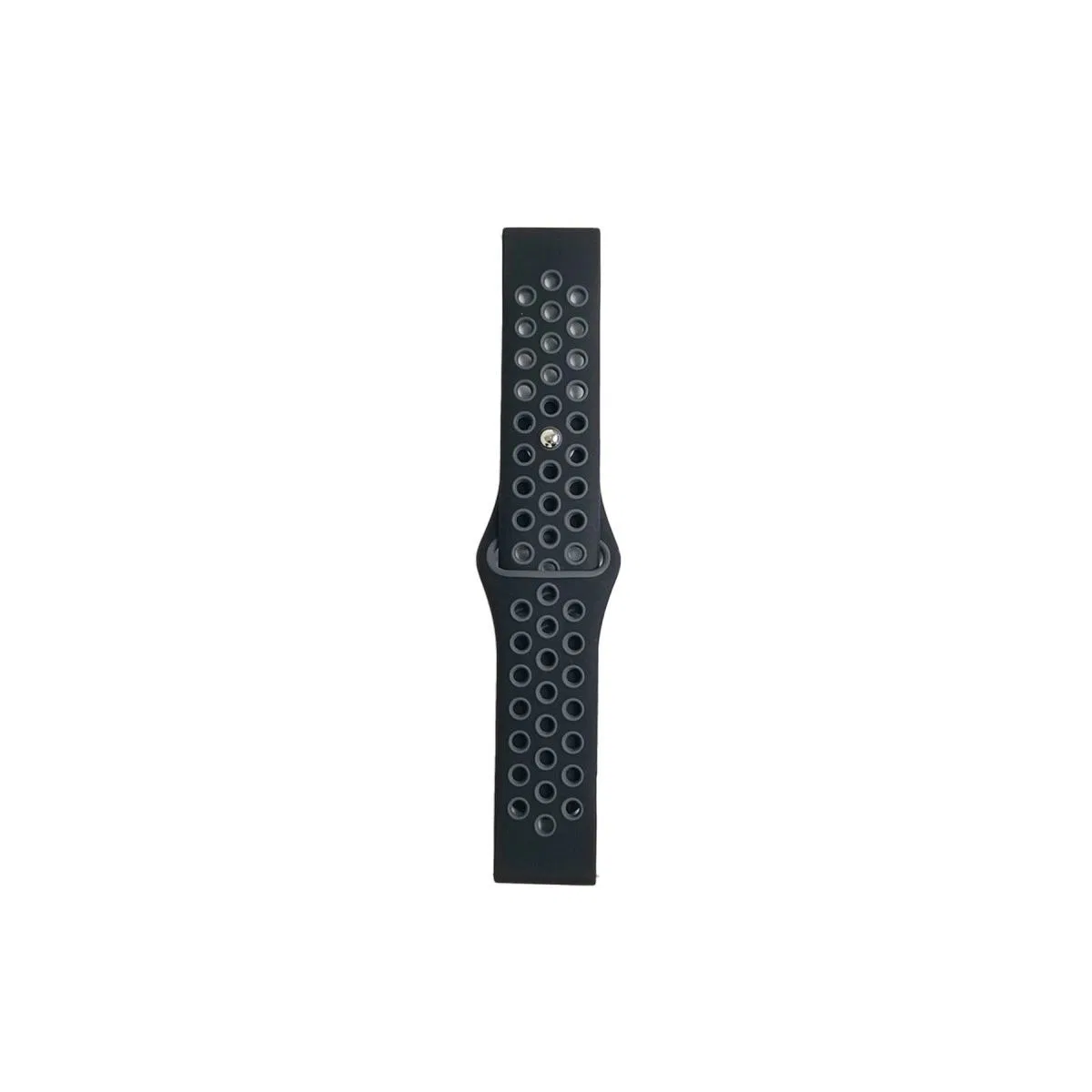 Watch 20mm Spor Delikli Kordon - Siyah-gri görsel 2