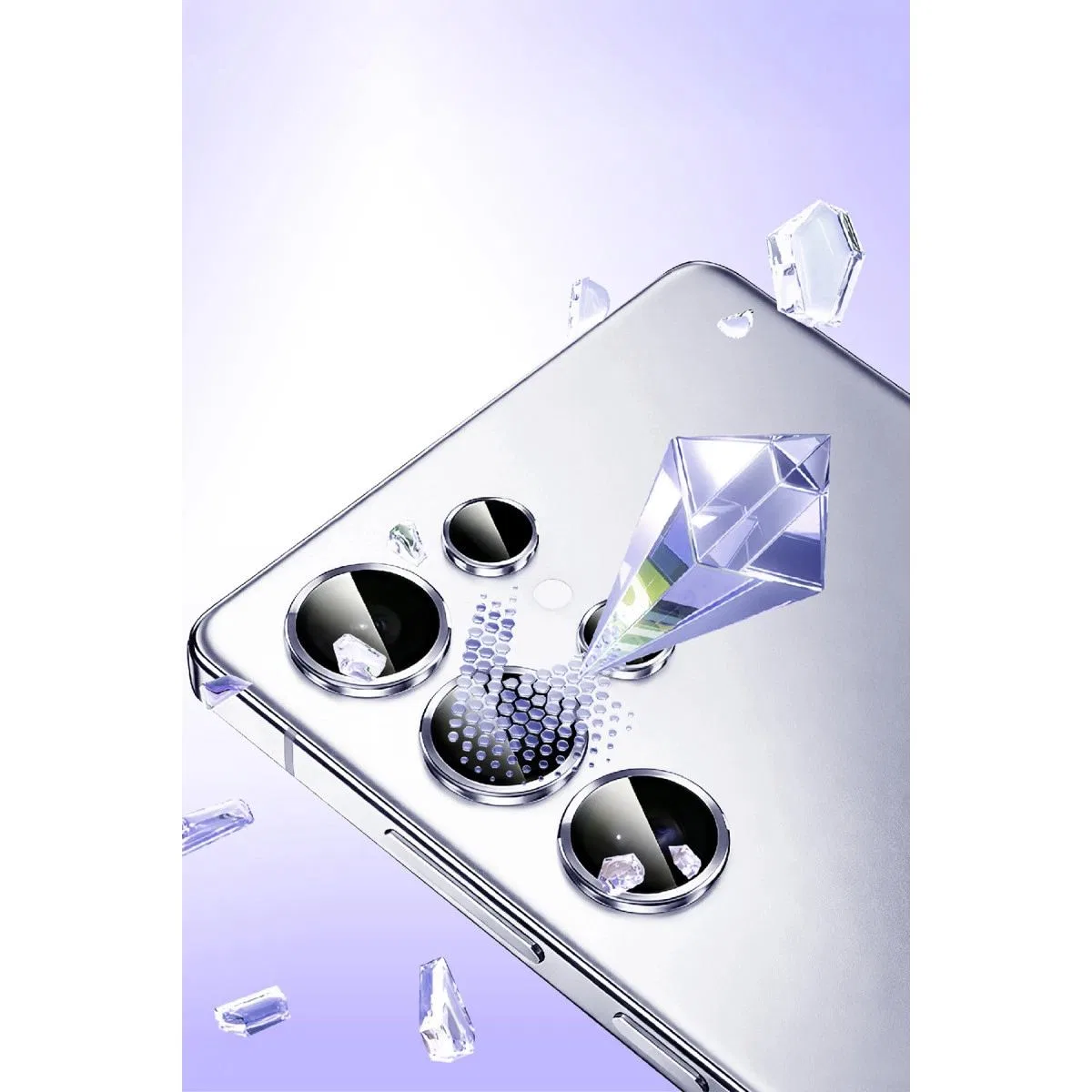 Samsung Galaxy S26 Bilvis Titan Kamera Lens - Gümüş görsel 5