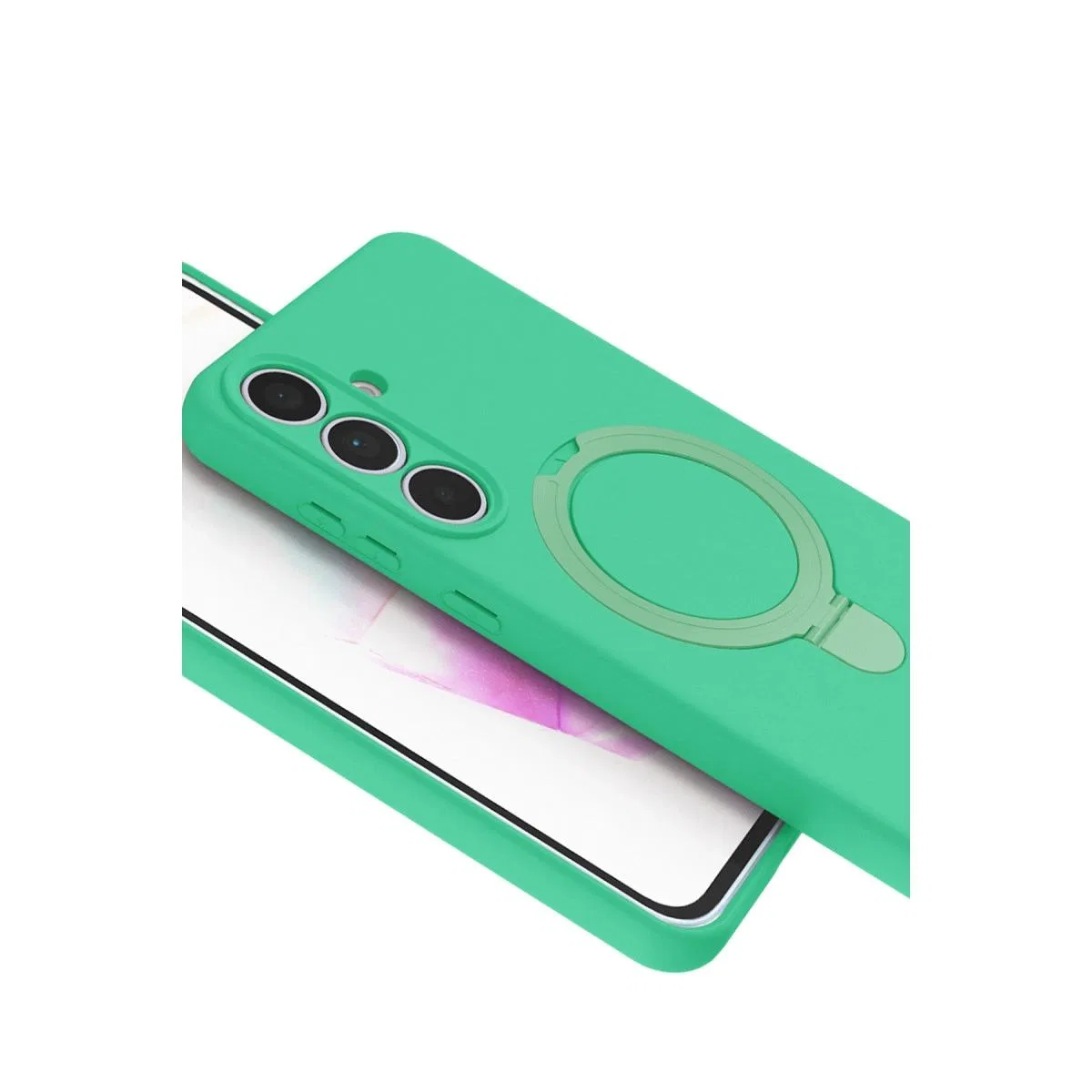 Samsung Galaxy S24 Fe Regal Magsafe Standlı Kapak - Yeşil görsel 4
