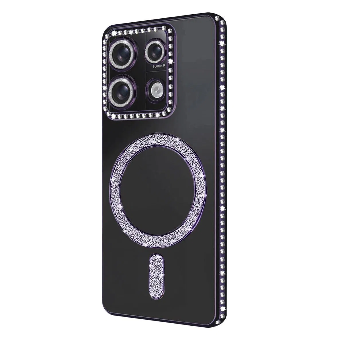 Xiaomi Redmi Note 13 Pro 4g Joke Simli Magneticsafe Kılıf - Derin Mor görsel 3