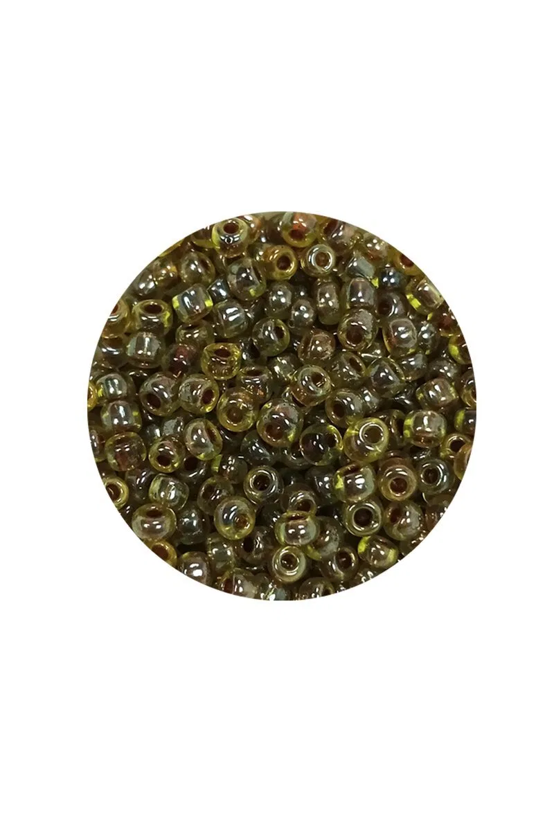 Dökme Cam Kum Boncuk (8/0) 3 mm - 20 Gram - Yeşil Siyah - BNC182 görsel 2