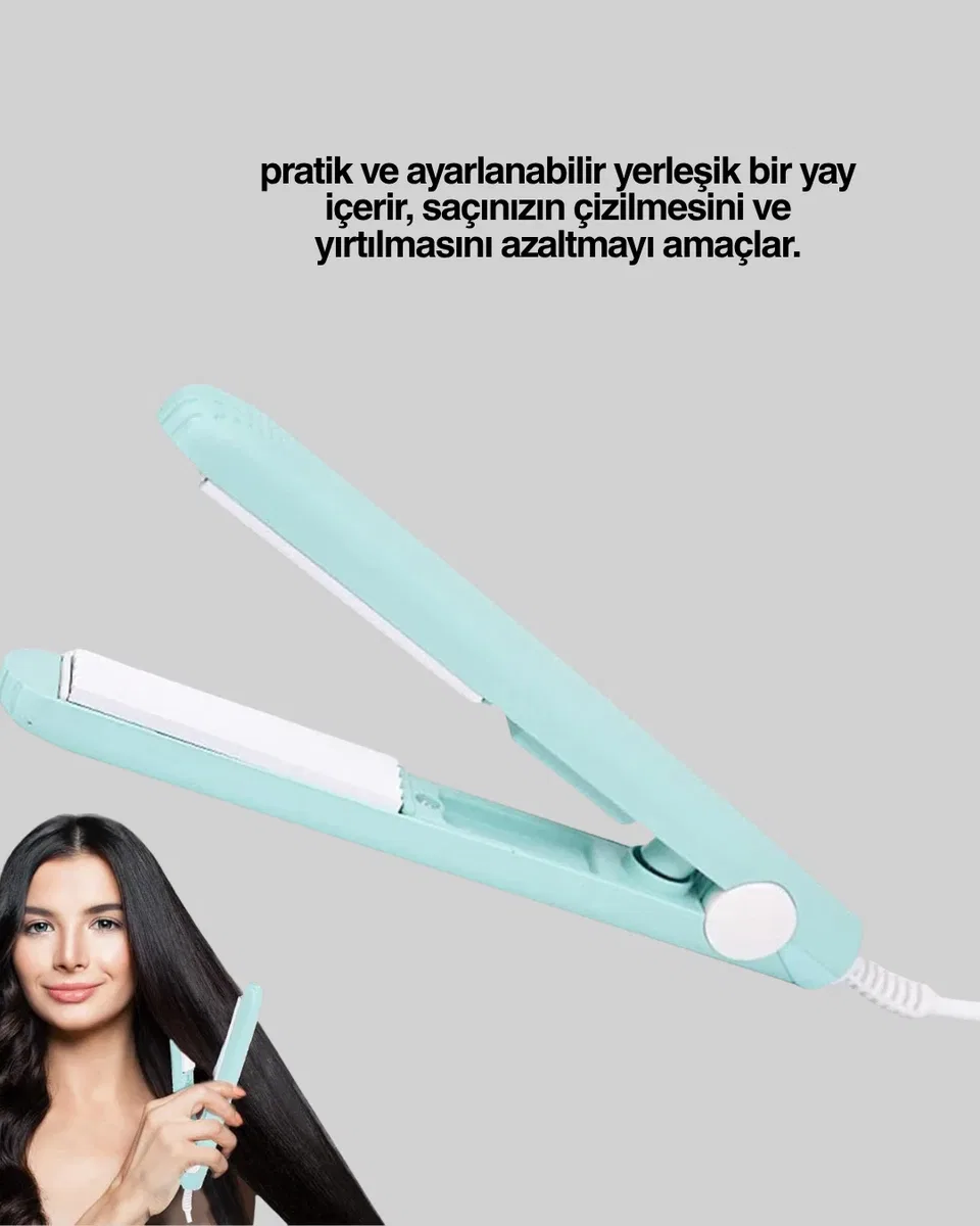 Hafif ve Taşınabilir Seramik Kısa Saç Maşası – Seyahate Uygun Ergonomik ve Güvenli Tasarım Yeni Nesil görsel 2