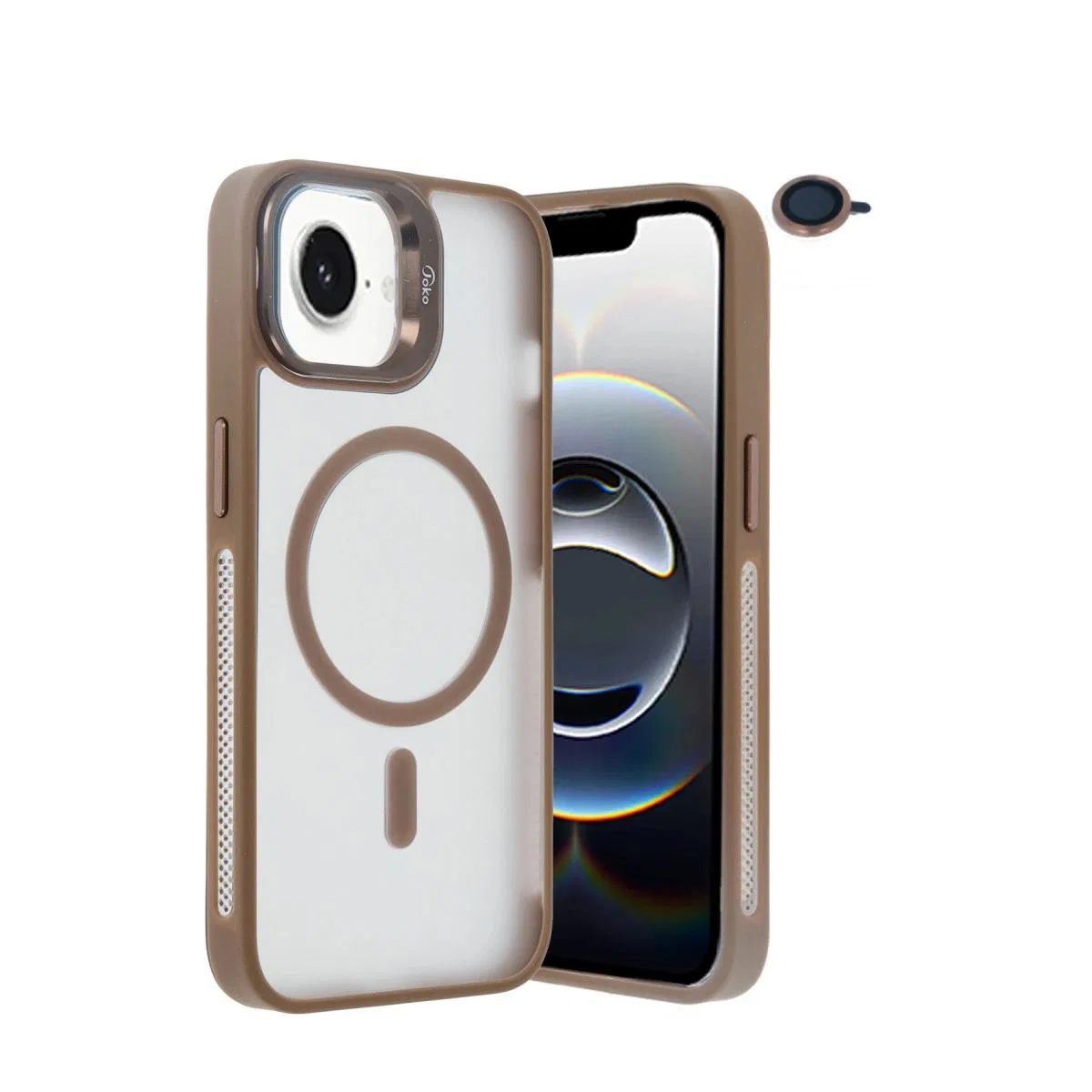 Joko Apple İphone 16e Flet Lens Magsafe Kapak - Gold görsel 2