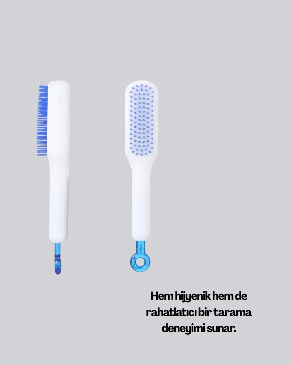Pratik Mekanizmalı Saç Tarağı – Kendi Kendini Temizler, Taşınabilir görsel 4