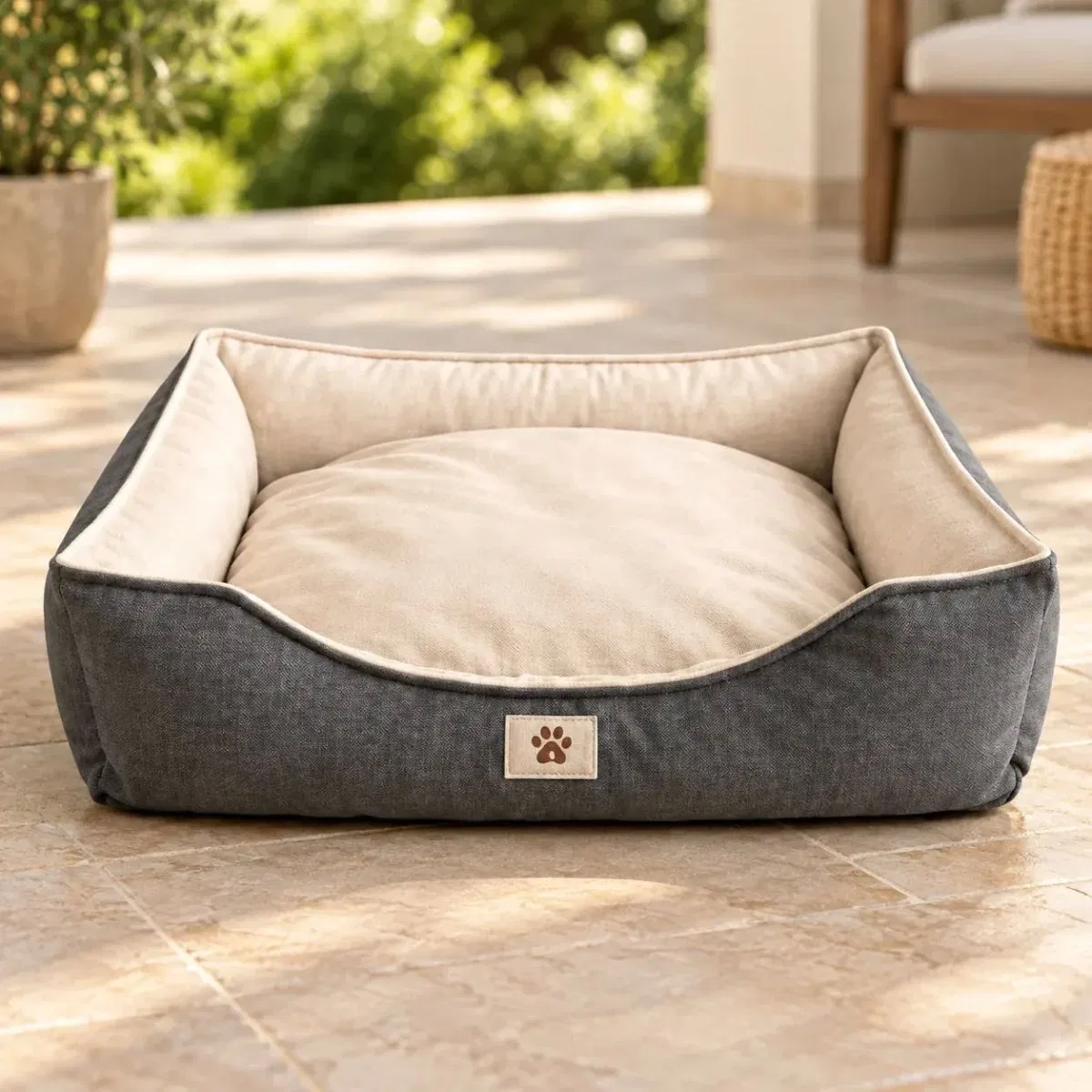 Kedi Köpek Yatağı Luna Premium Yatak - Gri / Large